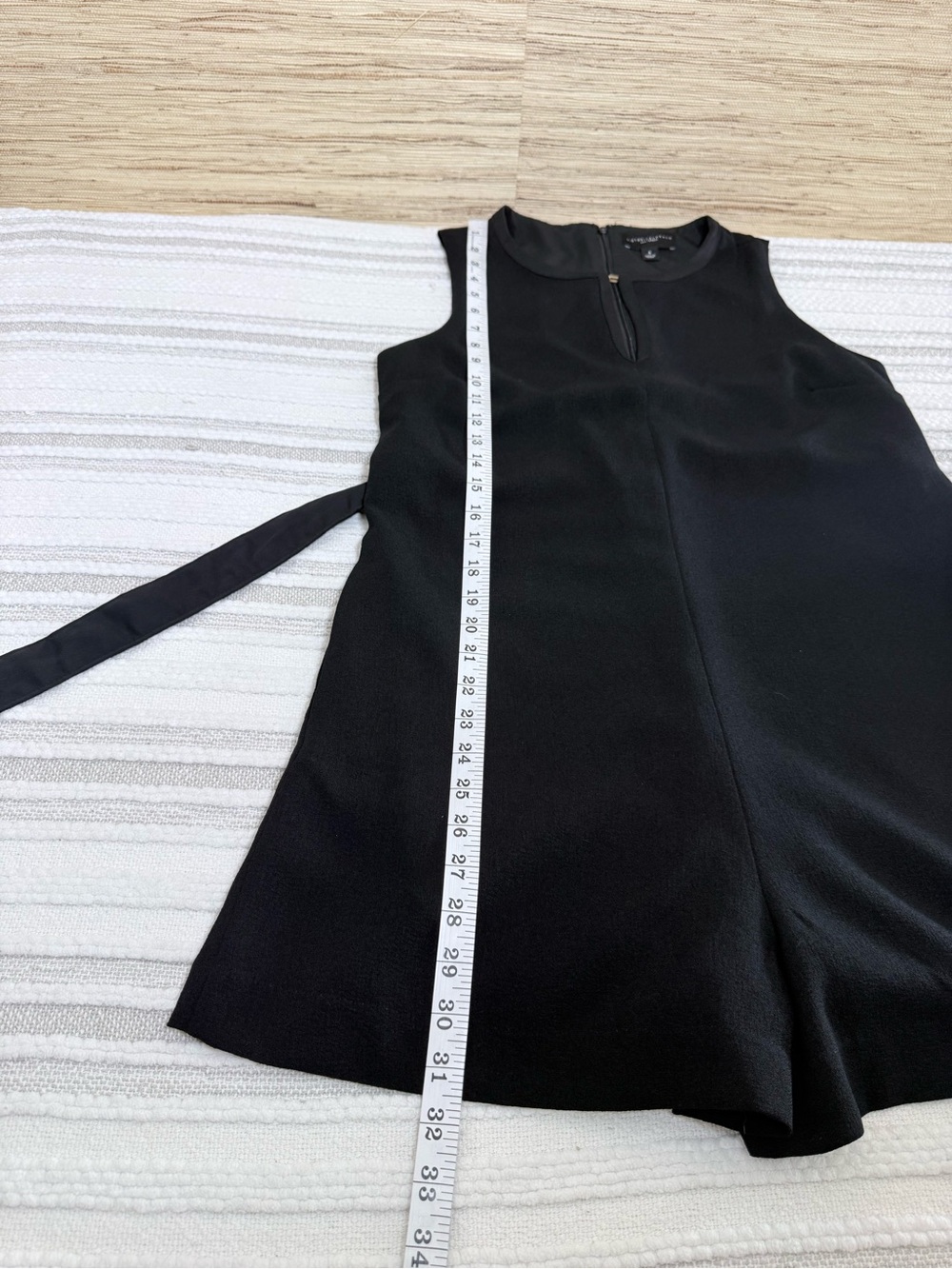 Victoria Beckham for Target Black Romper S Belted Keyhole Sleeveless One Piece - Picture 10 of 14
